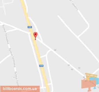 Billboard A in Kremenchuk Pescanoe, st. Kievskaa, 68, perekrestok s st. Zavodskoj, vozle magazina <<LuiS>> scheme