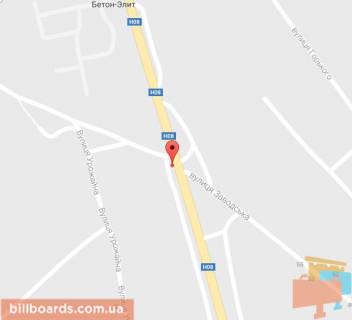 Billboard A in Kremenchuk Pescanoe, st. Kievskaa, vozle domovladenia No 99/1 scheme