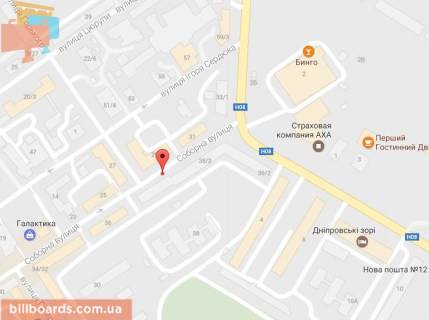 Citylight  in Kremenchuk st. Sobornaa (st.Lenina), 40/2, r-n perekrestka s st. Halamenuka, vozle ofisa <<Kievstar>> scheme