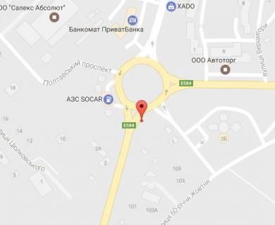 Billboard B in Kremenchuk, 3 х 6  prosp. L.Ukrainki, kolo Pivzavoda, zaizd na mist, perehr. z prosp. Svobodi, r-n gipermarketu <<MarketOpt>> scheme