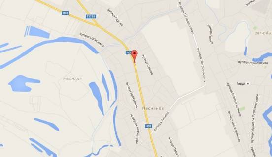 Billboard A in Kremenchuk, 3 х 6  Pisane, st. Kiivs'ka, bila budinku 158 scheme