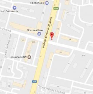 Prismatron, Prism A in Kremenchuk, 3 х 6  prosp. Svobodi, perehr. z st. Evropejs'kou, 64, r-n "Vodokanal", magaziniv "Avrora", <<MarketOpt>> - 158185 scheme