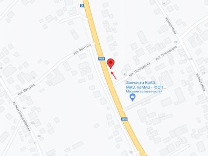 Billboard A in Kremenchuk, 3 х 6  Pisane, st. Kiivs'ka, bila budinku 40 scheme