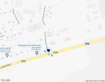 Billboard B in Kremenchuk, 3 х 6  prosp. Poltavs'kij, perehr. z st. Cilinograds'kou, bila Hlibzavodu scheme