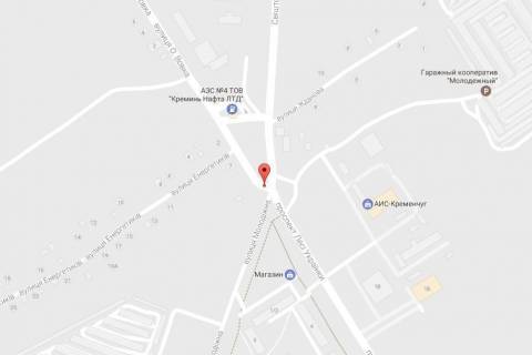 Billboard A in Kremenchuk, 3 х 6  prosp. L.Ukrainki, perehr. z st. Molodiznou, st. Svistovs'kou, r-n AZS "UkrtatNafta" scheme