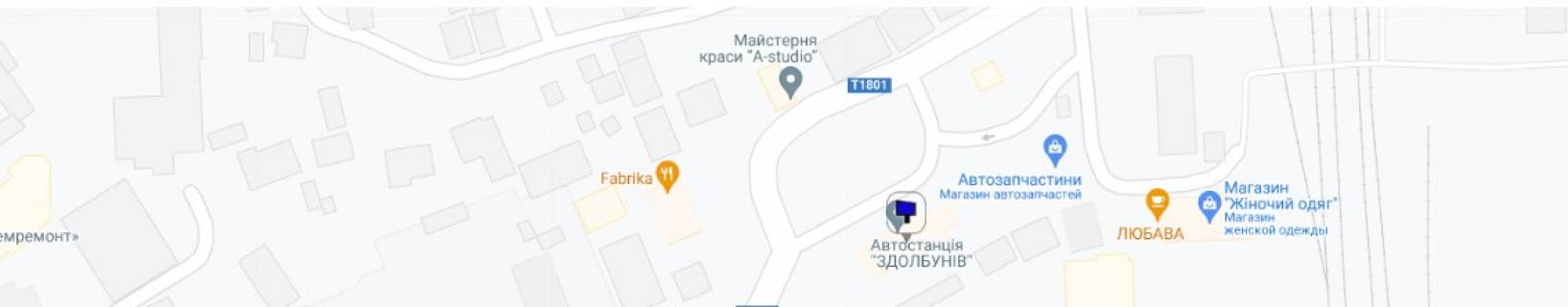 Billboard B in Zdolbuniv, 3х6  Zdolbuniv avtovokzal scheme