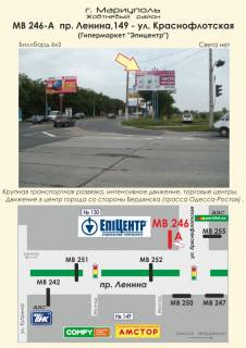 Billboard  in Mariupol av. Lenina,149 - st. Krasnoflotskaa (Gipermarket "Epicentr") Photo 1