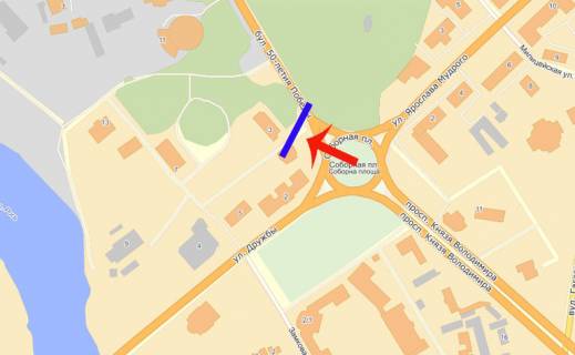 Billboard A in Bila Tserkva  pl.Sobornaa scheme