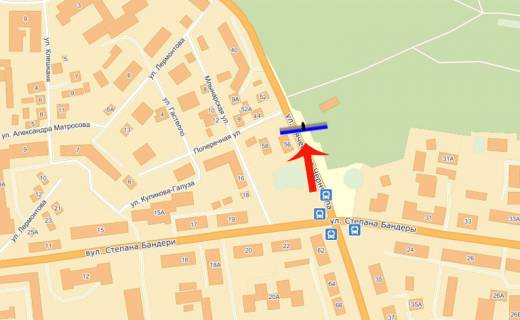 Billboard A in Rivne st.Cornovola/park Sevcenko scheme