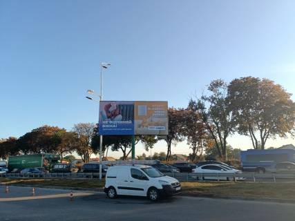 Billboard B in Kyiv, 6x3  m. Kiiv, st. Velika Kil'ceva, povorot na rinok "Stolicnij" Photo 1