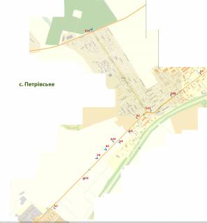 Billboard B in Vishnev m. Visneve, st. Kiivs'ka, navproti Cerkov' Blagodat' scheme