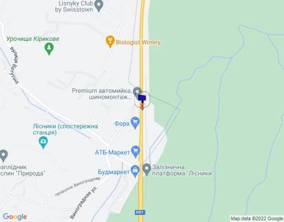 Billboard A in Lisniki (Kiev region) Dniprovs'ke sose, trasa N-01 "Kiiv-Znam'anka", km 20+450 livo, cerez 100m pisla magazinu Fora, cerez 300m pisla magazinu ATB, cerez 350m pisla povorotu na s. Lisniki scheme