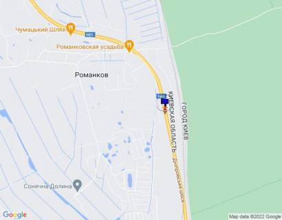 Billboard B in Kiev roads Dniprovs'ke sose, trasa N-01 "Kiiv-Znam'anka", km 29+900 pravo scheme