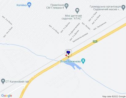 Billboard A in Glevakha smt. Kalinivka, trasa M-05 Kiiv-Odesa, km 30+000 livo, cerez 200m pisla AZS AMIK, cerez 350m pisla avtobusnoi zupinki "st. Zora", cerez 750m pisla povorotu na st. Zaliznicna scheme