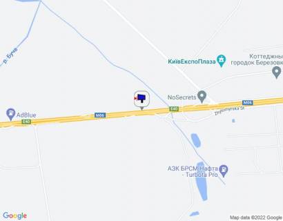 Billboard B in Berezivka (Kiev region) s. Berezivka, trasa M-06 "Kiiv-Cop" (Zitomir), km 39+800 pravo, za 50m do AZS AMIK scheme