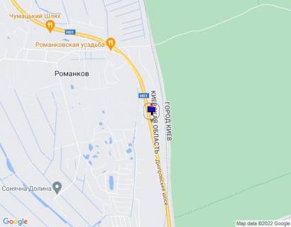 Billboard B in Kiev roads Dniprovs'ke sose, trasa N-01 "Kiiv-Znam'anka", km 30+000 livo scheme