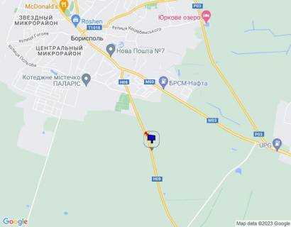 Billboard B in Kiev roads Cerkas'ka trasa, trasa N-08 "Borispil'-Dnipro-Zaporizza", km 2+300 livo, viizd z m. Borispil' v napramku Dnipra (Pereaslava) scheme