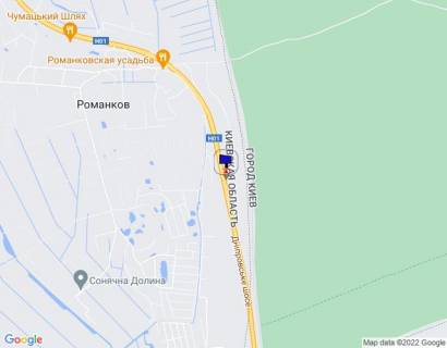 Billboard A in Kiev roads Dniprovs'ke sose, trasa N-01 "Kiiv-Znam'anka", km 30+000 livo scheme