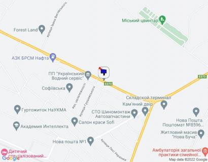 Billboard B in Vorzel м. Буча, траса М-07 "Київ-Ковель", км 31+400 право, за 450м до повороту на автошлях Т1001 та смт. Ворзель, через 550м після АЗС БРСМ Нафта, через 700м після ЖК "Форест Ленд" scheme