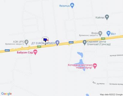 Billboard A in With. Mila с. Мила, траса М-06 "Київ-Чоп" (Житомир), км 27+050 право, через 300м після ресторану "Два бобра", за 350м до АЗС GLUSCO scheme