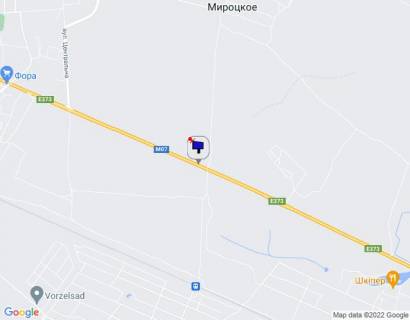 Billboard B in Nemishaeve smt. Nemisaevo, trasa M-07 "Kiiv-Kovel'", km 35+400 pravo, za 950m do povorotu na st. Parkova, za 1km do avtobusnoi zupinki scheme