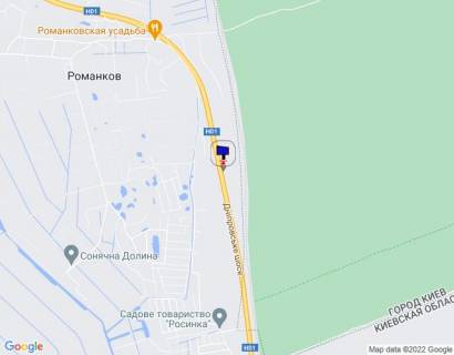 Billboard A in Kiev roads Dniprovs'ke sose, trasa N-01 "Kiiv-Znam'anka", km 30+200 livo scheme