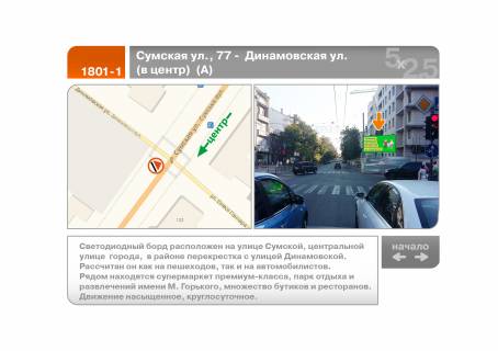Video Billboard A in Kharkiv Sumskaa st., 77 -  Dinamovskaa st.  (v centr)  (A) - 196552 Photo 1