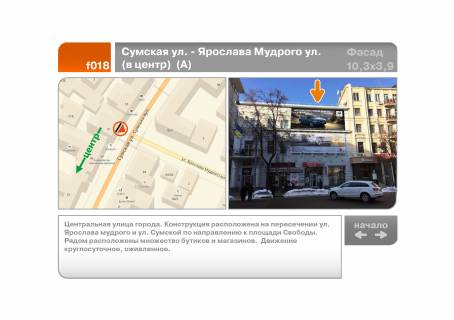 Facade Banners A in Kharkiv Sumskaa st. - Aroslava Mudrogo st.,  (v centr)  (A) Photo 1