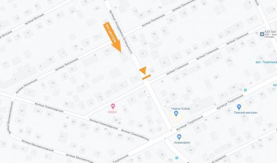 Prismatron, Prism A in Kharkiv Mojseivs'ka st. - Galins'ka st. (iz centru) (A) - 394649 scheme