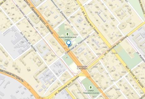 Non-Standard  in Zaporizhzhya av.Lenina/Sovetskaa (tank) scheme