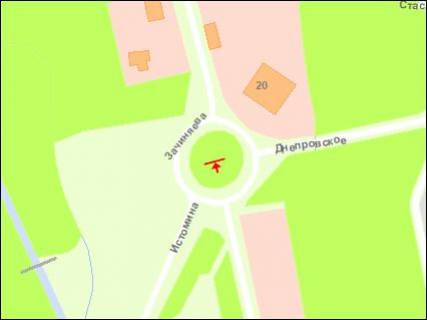 Billboard A in Vasylivka Зачиняева ул scheme