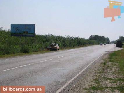 Billboard B in Vasylivka 351 km  trassa Moskva / Simferopol', potok transporta po napravleniu k Zaporoz'u, za Vasil'evkoj za 1 km do Zelenogo Gaa na perekrestke Burcak - Limanovka Photo 1