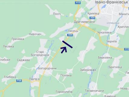 Billboard A in Ivano-Frankivsk highways, 3х6  Mocari 1 (napramok na Ivano-Frankivs'k) scheme