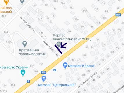Billboard A in Ivano-Frankivsk, Krykhivtsi, 3х6  Krihivec'ka 104 scheme