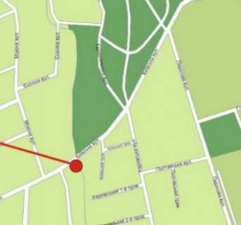 Billboard B in Chernivtsi st.Kievskaa (vozle mosta) iz centra scheme