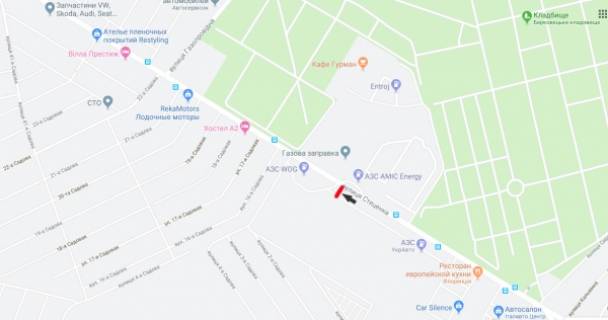 Billboard B in Kyiv, 3х6  st.Stecenko, vozle AZS "WOG", naprotiv AZS "AMIC" scheme