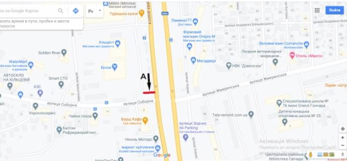 Billboard A in Kyiv, 3х6  st. B. Okruznaa / TC "AMETYST MALL"/mag. "NOVUS", povorot na Petropavlovskuu Borsagovku (pravyj) scheme