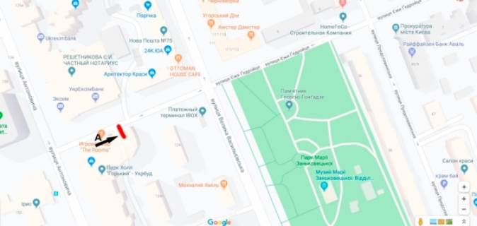 Scrolller, Scroll A in Kyiv st. Tverskaa (st. Ezi Gedrojca) / "UkrEksim Bank", v naav. st. B. Vasil'kovskaa - 193571 scheme