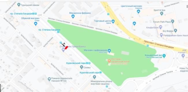 Prismatron, Prism A in Kyiv, 3х6  st. Kirillovskaa (Frunze), 115/2 - mag. "ATB", v naav. stadion "Spartak" - 114299 scheme