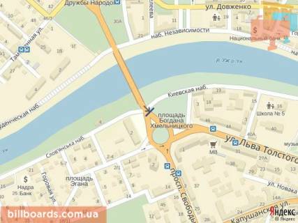 Citylight B in Uzhgorod m.Uzgorod st.Bogdana Hmel'nic'kogo, navproti got.Uzgorod, bila 16-ti poverhivki, krugovij ruh scheme