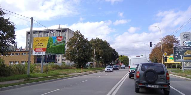 Billboard B in Uzhgorod, 6x3  m. Uzgorod st.Gagarina st.B bila rinku Krasnodonciv v`izd v misto Photo 1