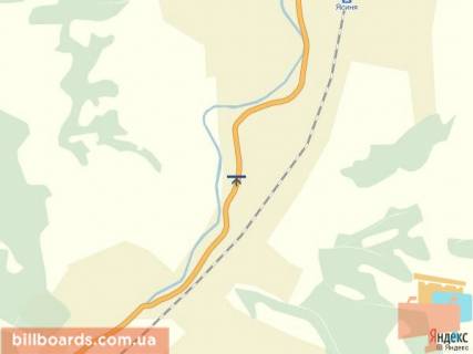 Billboard B in Yasinya smt.Asina, vizd v centr, v storonu m.Iv.Frankivs'k scheme