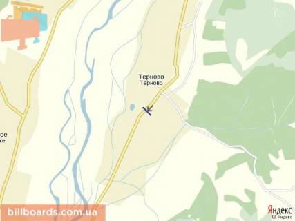 Billboard A in Tyachiv s.Ternovo, st.Golovna centr sela v stornu m.Taciv zi storoni smt.Neresnica scheme