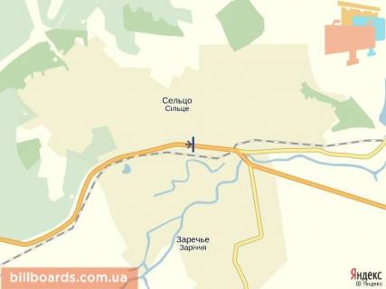 Billboard B in Irshava s.Sil'ce v storonu m. Hust, st. Golovna vizd scheme