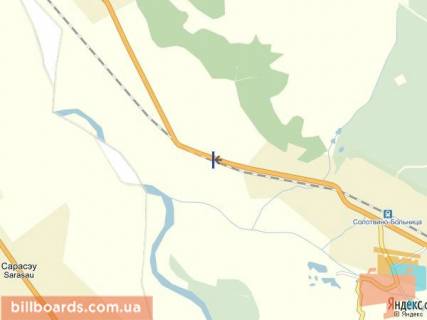 Billboard B in Tyachiv smt.Solotvino,st.Golovna, v storonu m. Taciv, bila zastavi, trasa Mukacevo-Rogatin scheme
