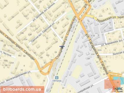 Citylight B in Uzhgorod m.Uzgorod st.Stancijna, bila zd vokzalu, mag.BUDMIX scheme