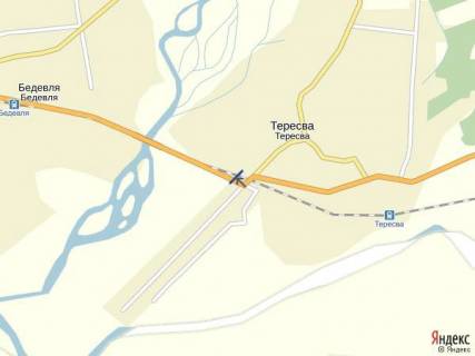 Billboard A in Tyachiv smt.Teresva,st.Narodna (Lenina ) v storonu m.Taciv scheme