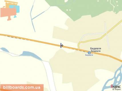 Billboard A in Tyachiv s.Bedevla v storonu m.Taciv 1.5km. Zi storoni smt.Teresva, Solotvinno scheme