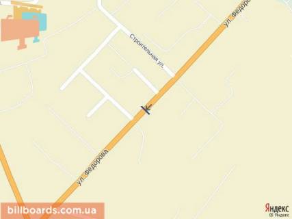 Billboard B in Irshava Irsava st. Fedorova, bila Derz. vikonavcoi sluzbi, zi storoni s. Il'nica scheme