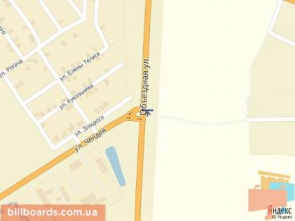 Billboard A in Khust m.Hust obizna doroga, v storonu m.Mukacevo, trassa Rogatin - Mukacevo (bila rinku) scheme